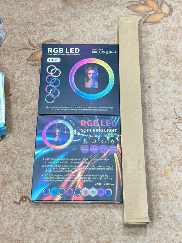 رینگ لایت 3D-Rgb-26 همراه سه پایه دومتری