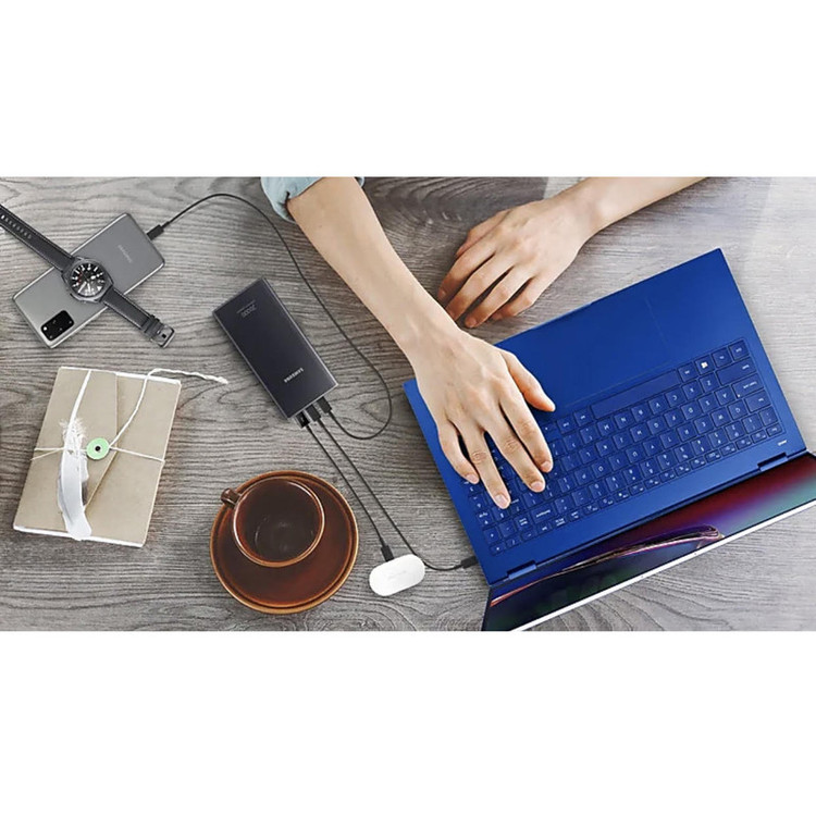 پاوربانک سامسونگ مدل EB-P5300 ظرفیت 20000 میلی آمپر ساعت+کابل تایپ سی فست هدیه +گارانتی یک ساله