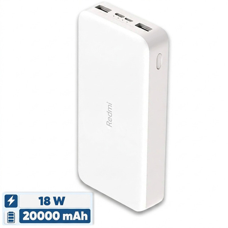 پاوربانک 18 وات شیائومی مدل Redmi PB200LZM ظرفیت 20000 میلی آمپر ساعت
