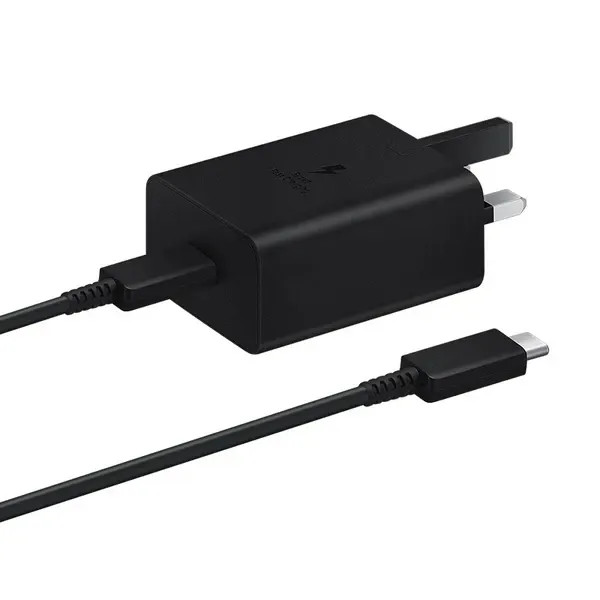 آداپتور ۴۵ وات اورجینال سامسونگ ساخت ویتنام مدل EP-T4511 سه پین همراه با کابل 1.8 متری+ تبدیل ۳ به ۲ هادران هدیه