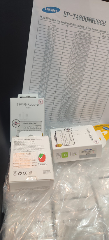 شارژر سامسونگ مدل EP-T2510 25W سه پین اصل