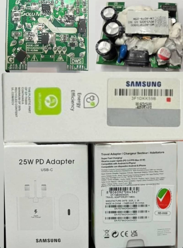 شارژر سامسونگ مدل EP-T2510 25W سه پین اصل