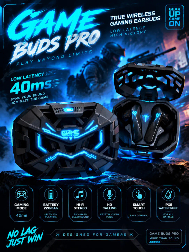 ایرپاد gaming {گیمینگ}کیفیت محشر buds 10 pro