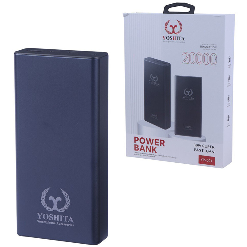 پاور بانک فست شارژ یوشیتا YP-001 PD 35W ظرفیت 20000 میلی آمپر ساعت-یک سال گارانتی