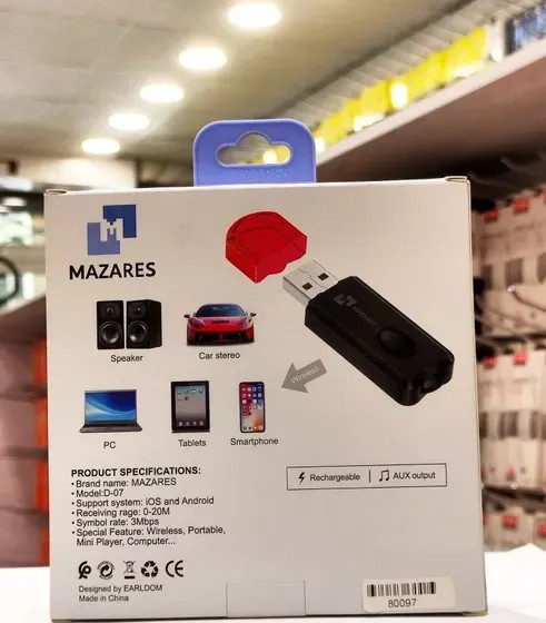 دانگل بلوتوث مازارس اورجینال مدل D-07