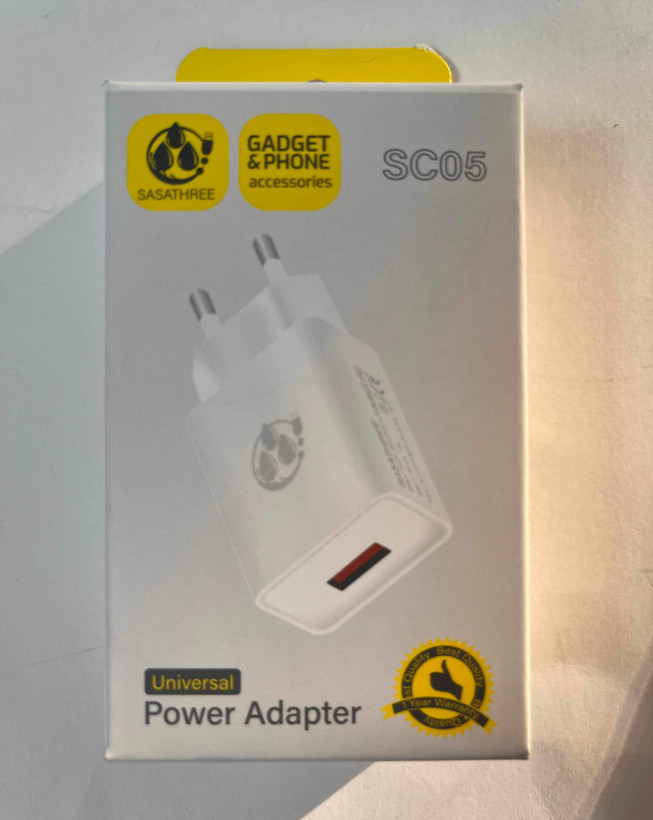 شارژر USB مدل SC05 خروجی ۱ آمپر برند SASATHREE